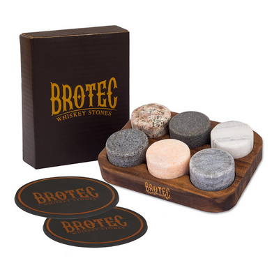 PIEDRAS ENFRIADORAS PARA WHISKY CON 2 POSAVASOS